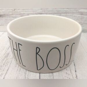 Rae Dunn Dog Cat Kitty Feeding Bowl Dish The Boss